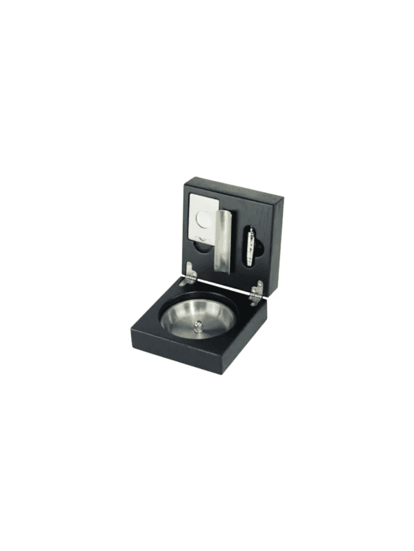 Folding Cigar Ash tray – Black crop-1 914x1214