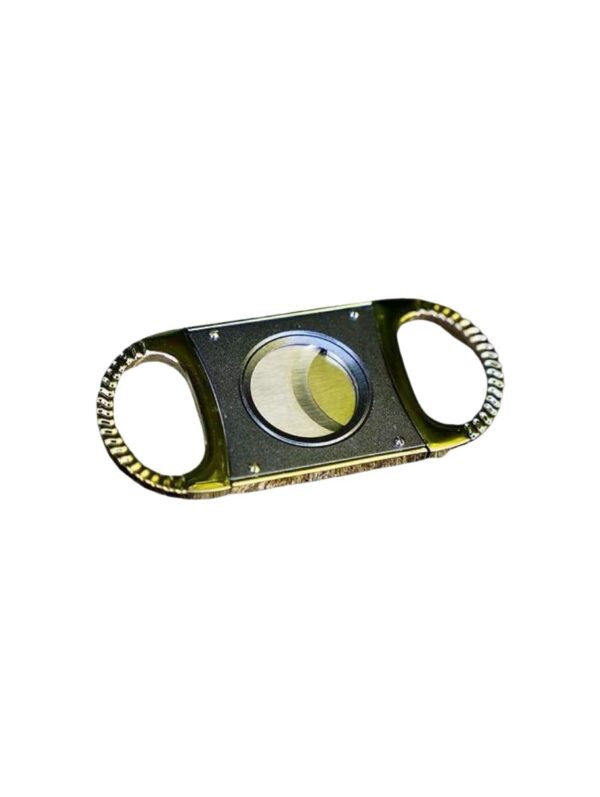 Gold and Gun Metal Grey Steel Cigar Cutter 2 crop 1 914x1214 1